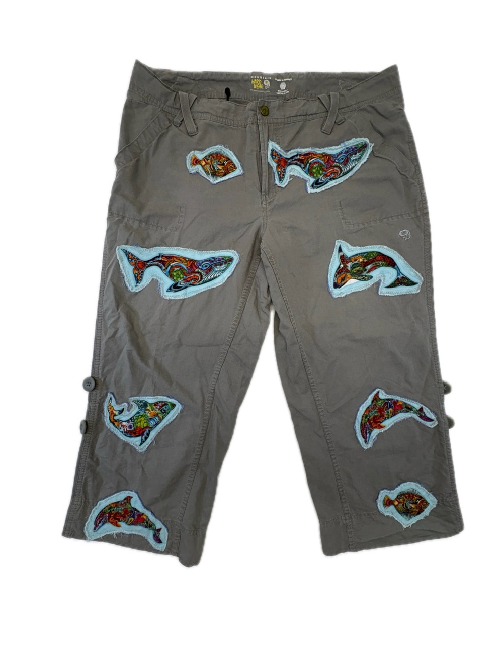 Mountain Hardwear Custom Upcycled Cotton Hemp Marine Crop Pants 16